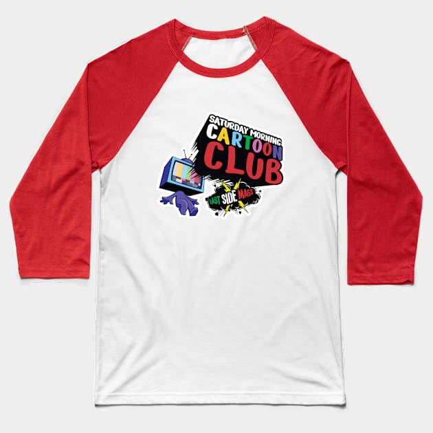 Saturday Morning Cartoon Club 2 Baseball T-Shirt by SaturdayMorningCartoonClub